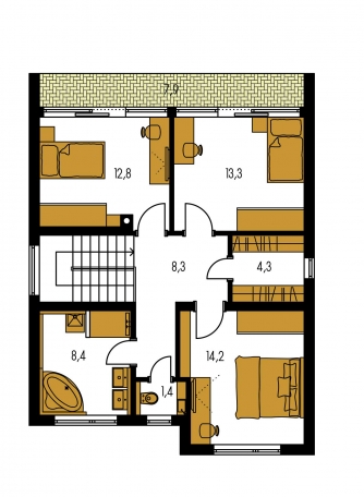 Grundriss des Obergeschosses - CUBER 16